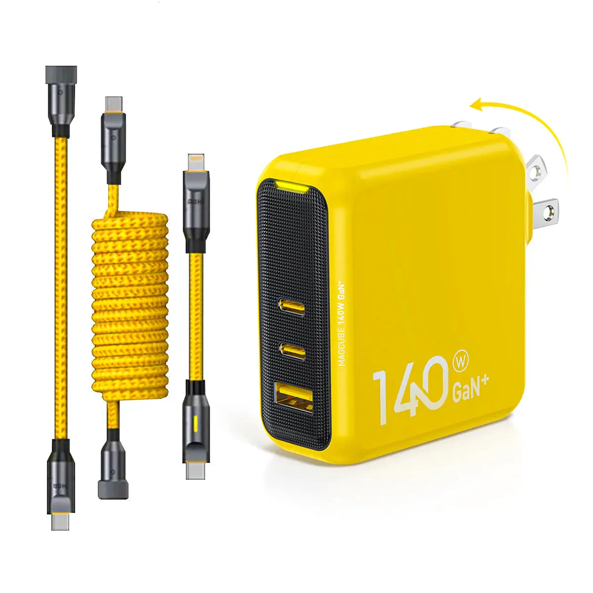 AOHI Charging Cable Set with USB-C & Lightning PD3.0 Compatibility for Fast Charge6