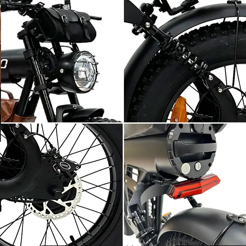 RIBEKO Dark Knight EB-M50 long range off-road snow urban commuter e-bike for adults riding in style and conquering any terrain6