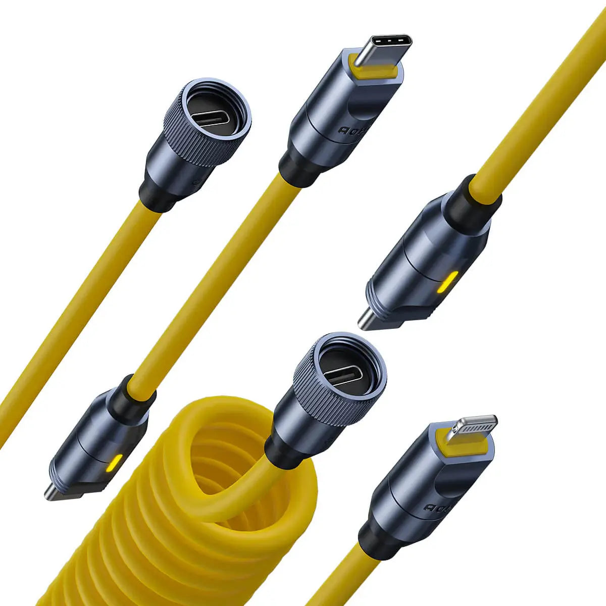 AOHI Charging Cable Set with USB-C & Lightning PD3.0 Compatibility for Fast Charge9