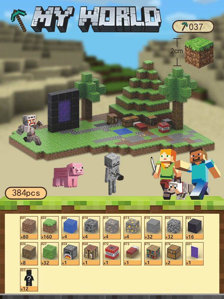 Minecraft-Inspired Magnetic Block Building DIY Toy - SchwayShop
