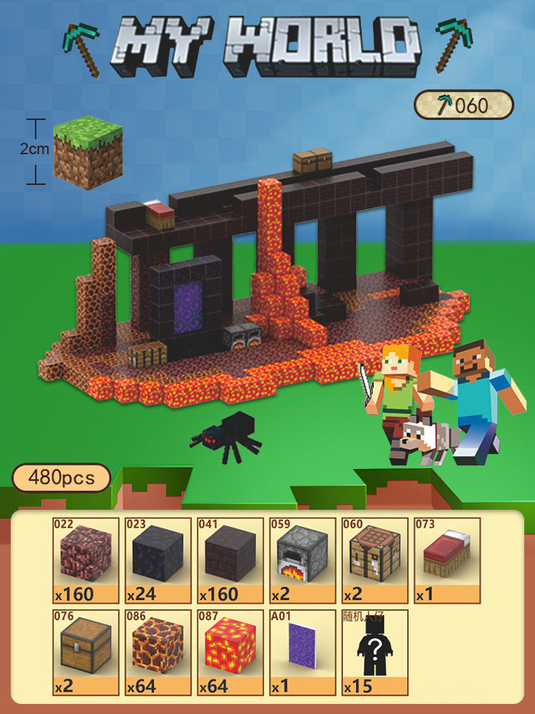 Minecraft-Inspired Magnetic Block Building DIY Toy - SchwayShop