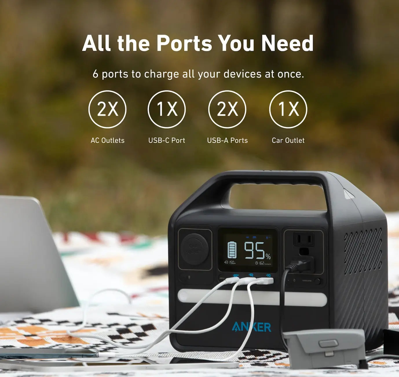 Anker PowerHouse 521 portable power station with 256Wh capacity and 200W output4