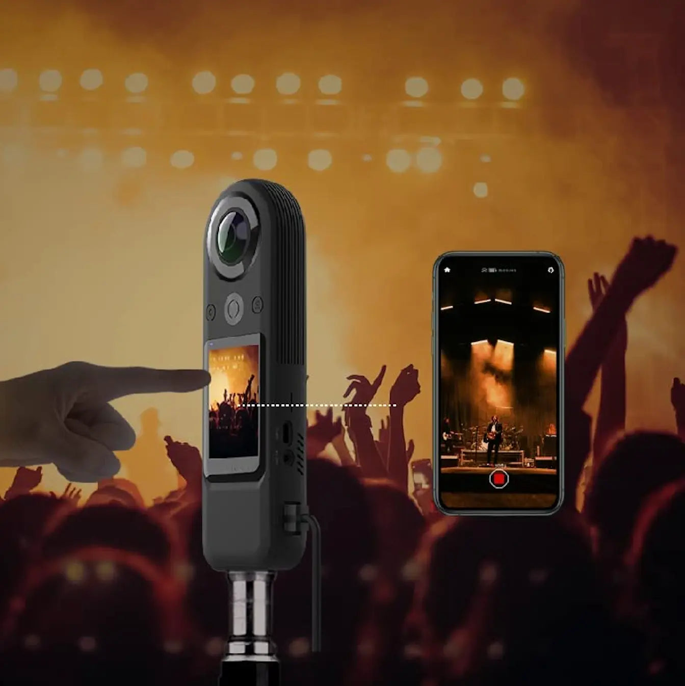 QooCam 8K Enterprise camera with in-camera 8K 30FPS 360 live streaming solution4