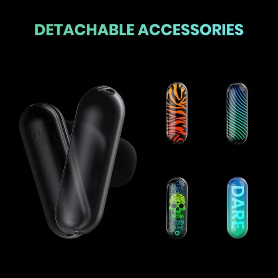The earbuds with light control and detachable shells. Over 300000 color combination for you to customize your earbuds with your style.