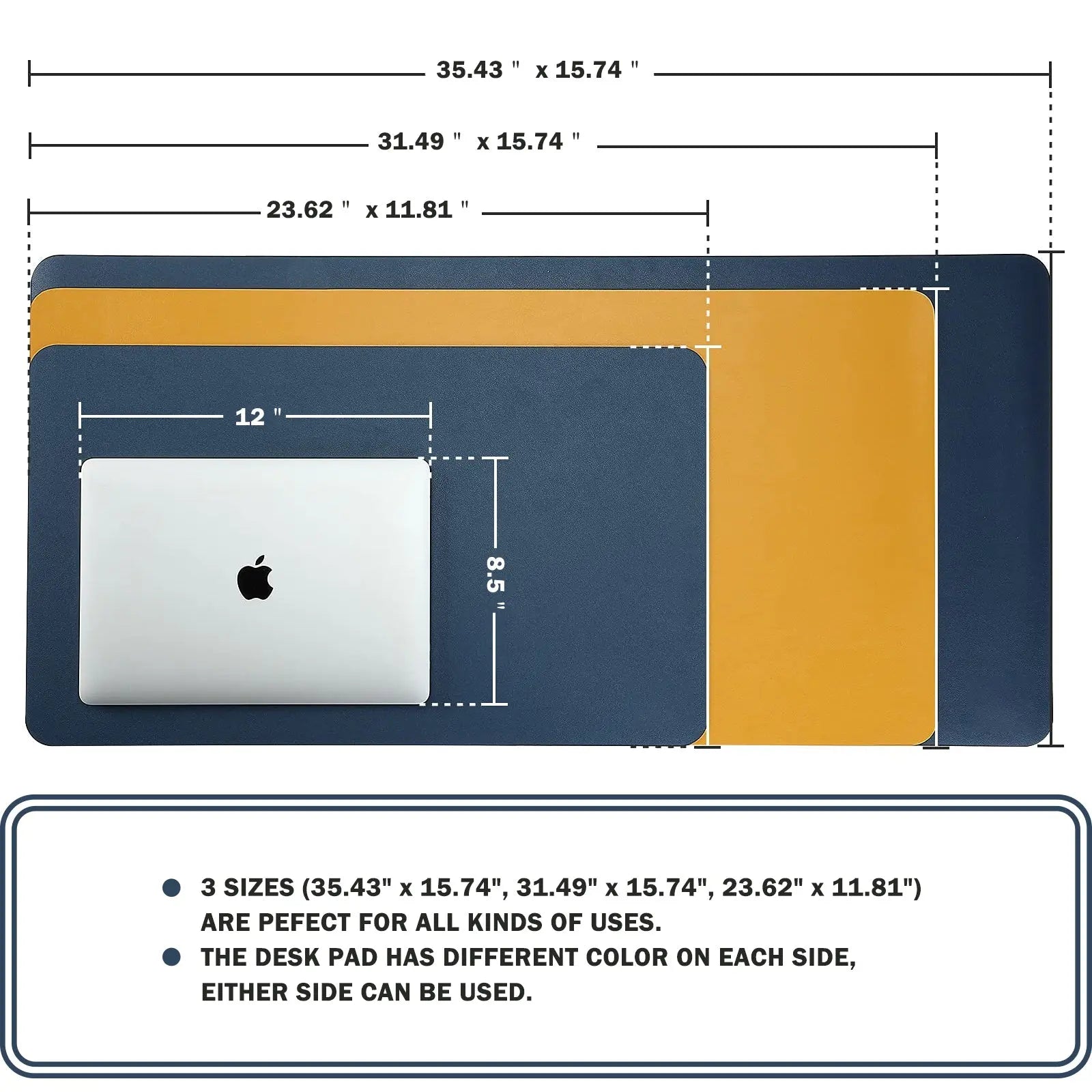 Dual-Sided Multifunctional Desk Pad, Large Mouse Pad for Desk, Waterproof Desk Pad SchwayShop