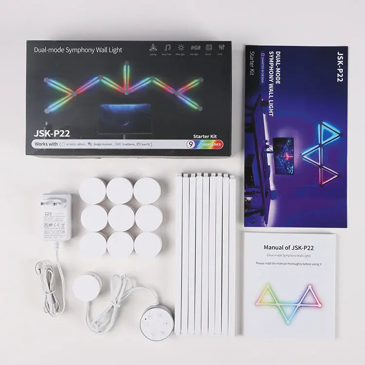 SchwayShop FlexiGlow Intelligent Modular Ambient Wall Light | Wi-Fi RGB LED Light Bars SchwayShop