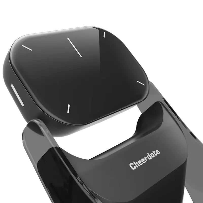 CheerDots 2, a versatile device featuring an air mouse, recording pen, and laser pointer, all powered by ChatGPT AI technology and designed with a sleek, detachable form.