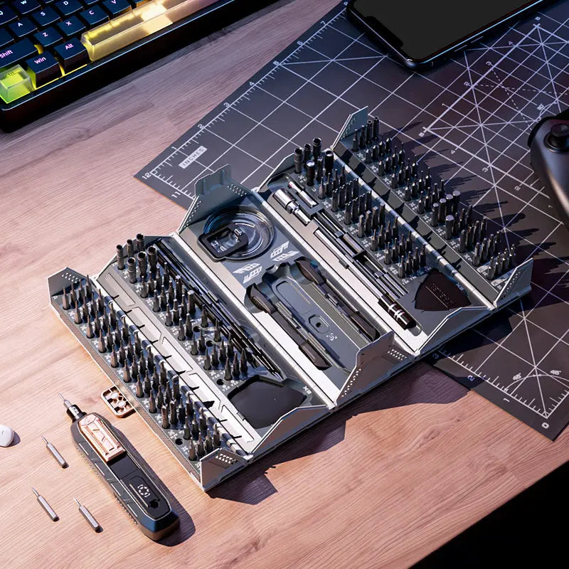 JAKEMY 180-in-1 portable toolbox with precision screwdriver bits and repairing accessories