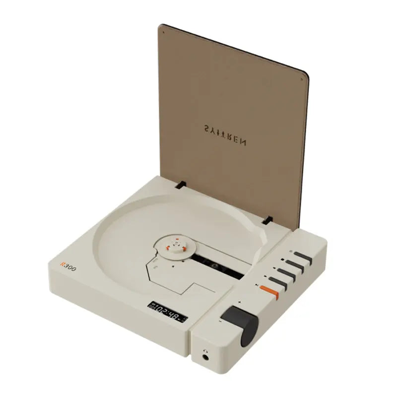 The Syitren R300 Portable Vintage CD Player features a Toslink optical output and Jack 3.5mm headphone output, delivering Hi-Fi audio so you can enjoy your CD collection on the go. It also has Bluetooth 5.3 transmission capabilities and can automatically pair with Bluetooth headphones or speakers.