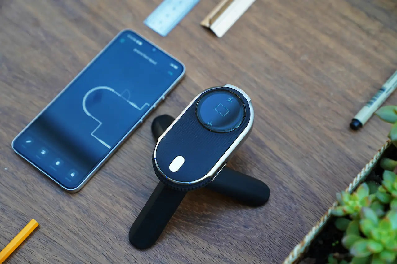 HOZO MEAZOR offers highly accurate measurements and versatile modes for various applications. With built-in Bluetooth connectivity to transfer data to mobile devices and apps. The device includes 2D floor plan scanning, Rolling measurer and laser distance measurer and much more capabilities. Its user-friendly interface, durability, and compact design make it convenient for users.