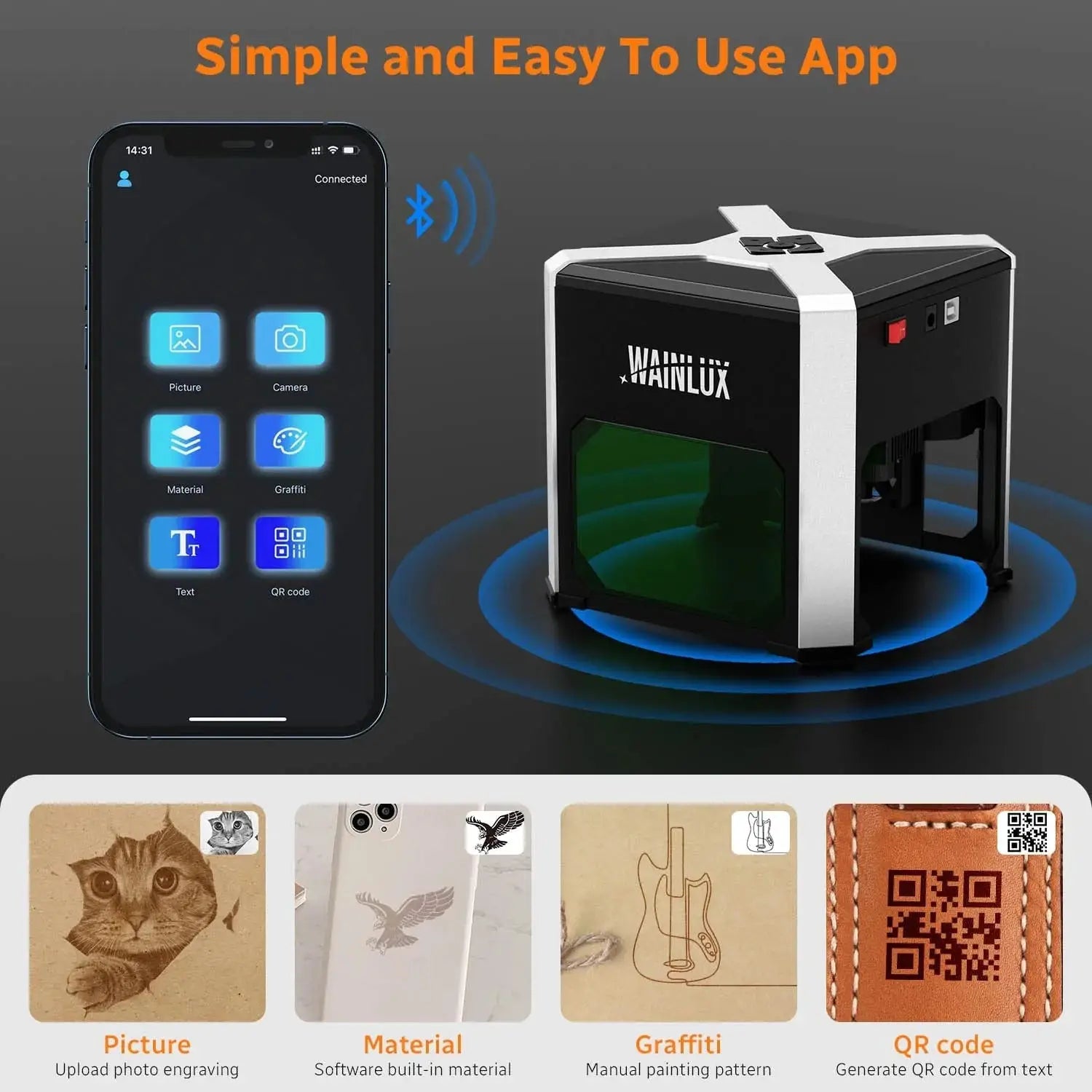 WAINLUX K6 Mini Laser Engraver for precision engraving4