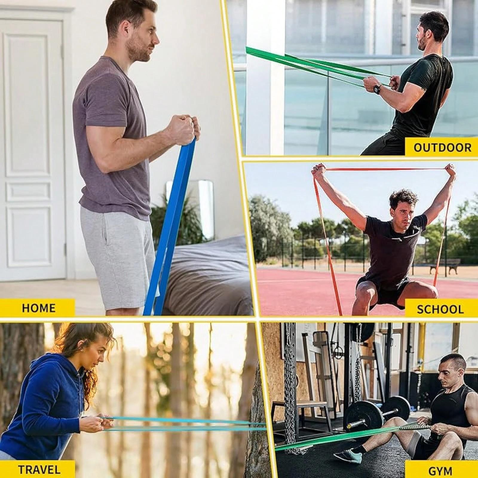 SchwayShop 4-in-1 Tension Rope | Elastic Fitness Bands for Full-Body Toning