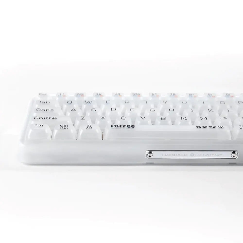 LOFREE 1% Transparent Mechanical Keyboard with Pre-lubricated Hot-swappable Switches and Poron Silencing Layer and 7 LED Effects for a More Efficient and Comfortable Typing Experience