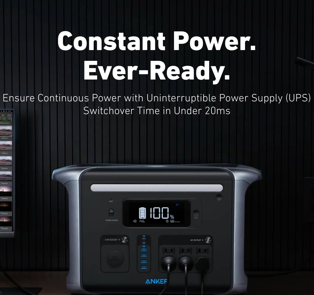 Anker 757 PowerHouse portable power station with 1229Wh capacity and 1500W output0