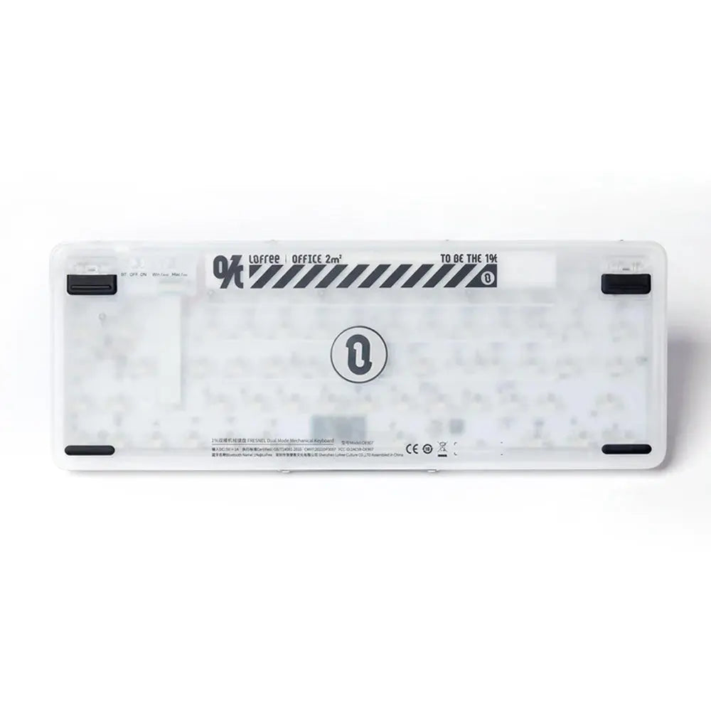 LOFREE 1% Transparent Mechanical Keyboard with Pre-lubricated Hot-swappable Switches and Poron Silencing Layer and 7 LED Effects for a More Efficient and Comfortable Typing Experience