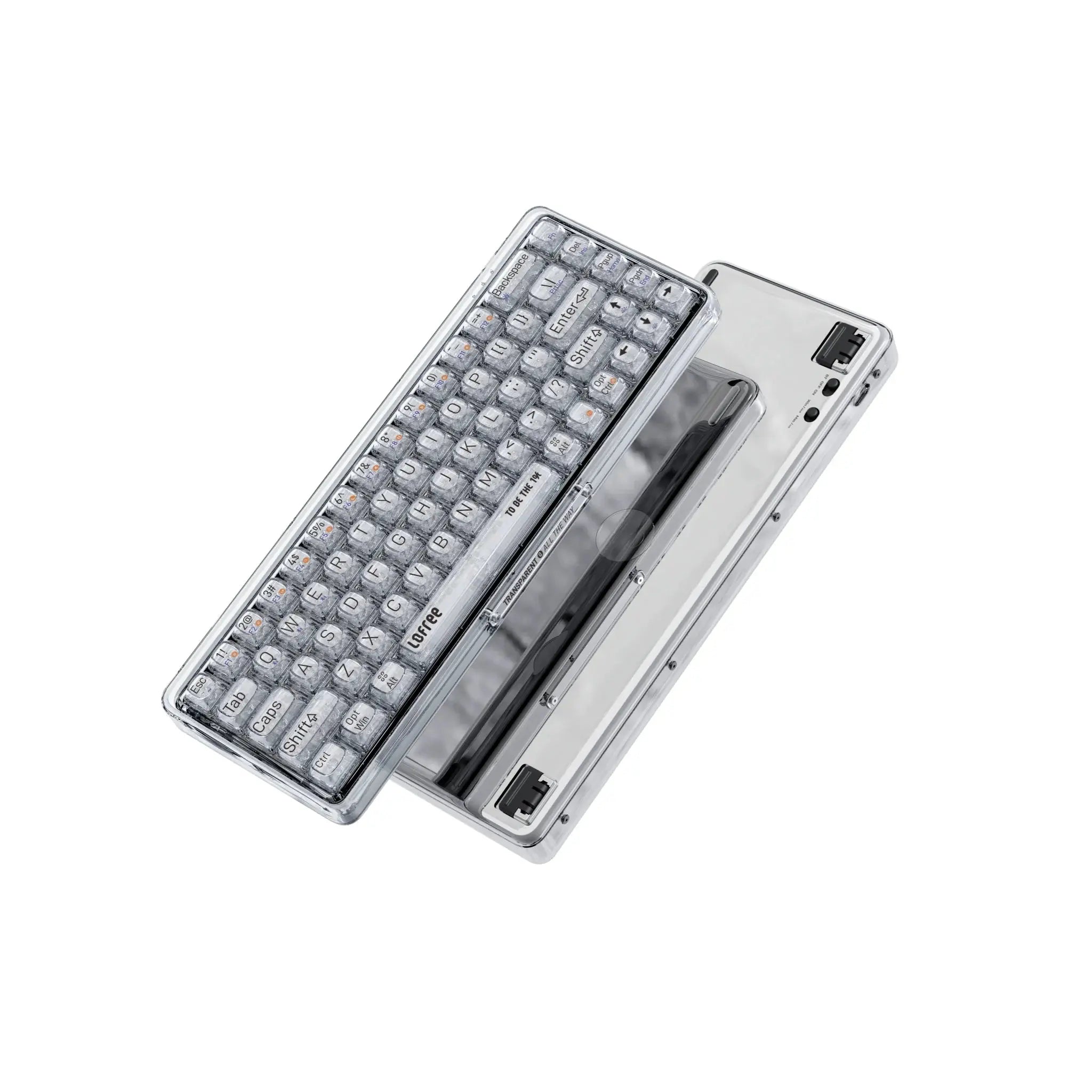 LOFREE 1% Transparent Mechanical Keyboard with Pre-lubricated Hot-swappable Switches and Poron Silencing Layer and 7 LED Effects for a More Efficient and Comfortable Typing Experience