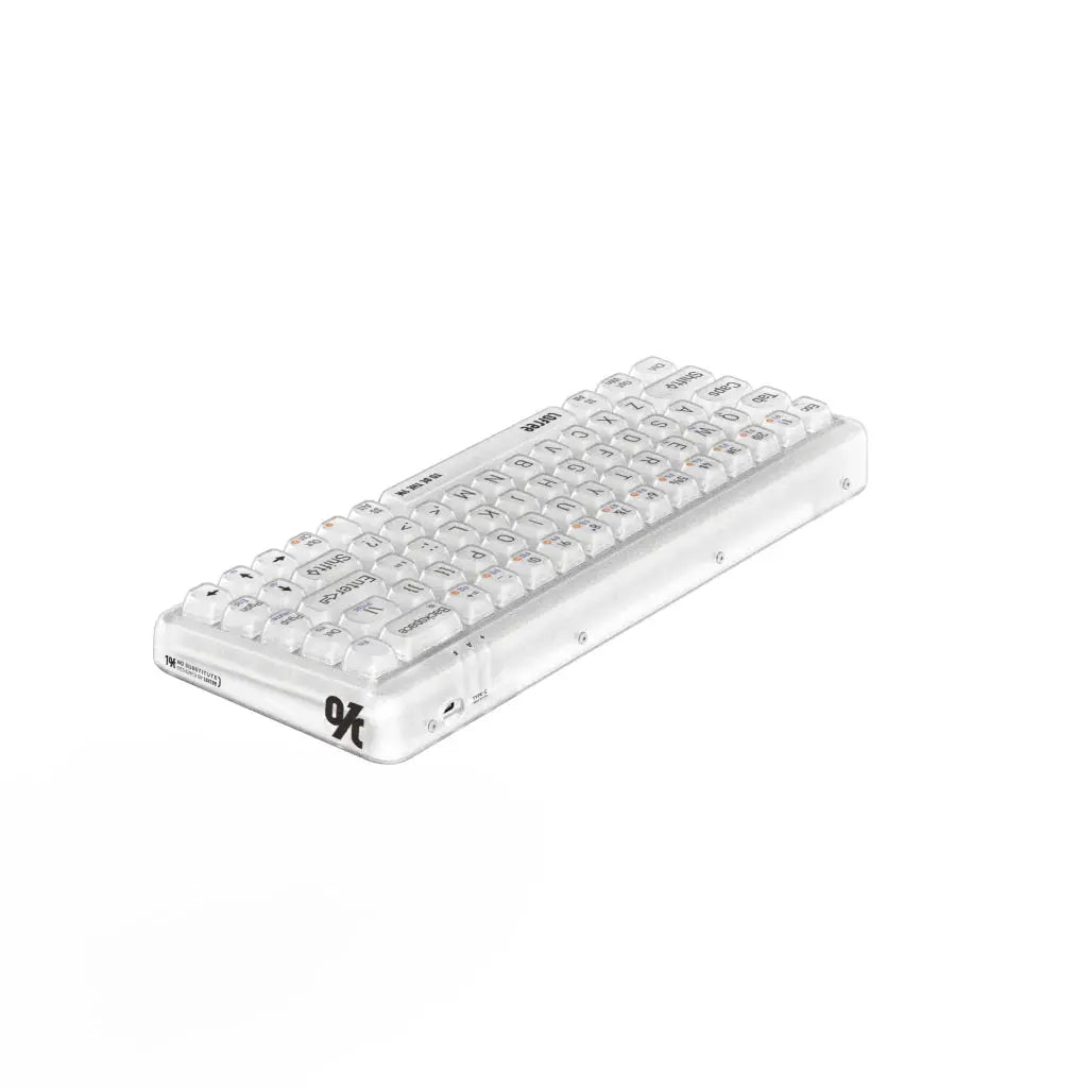 LOFREE 1% Transparent Mechanical Keyboard with Pre-lubricated Hot-swappable Switches and Poron Silencing Layer and 7 LED Effects for a More Efficient and Comfortable Typing Experience