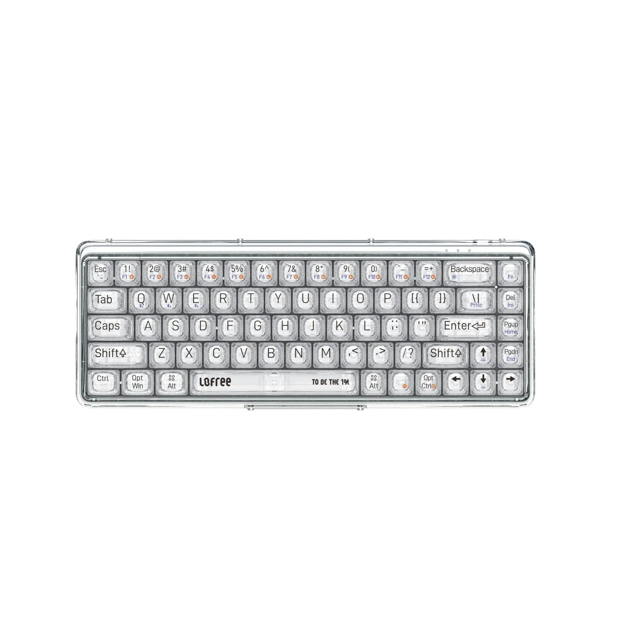 LOFREE 1% Transparent Mechanical Keyboard with Pre-lubricated Hot-swappable Switches and Poron Silencing Layer and 7 LED Effects for a More Efficient and Comfortable Typing Experience