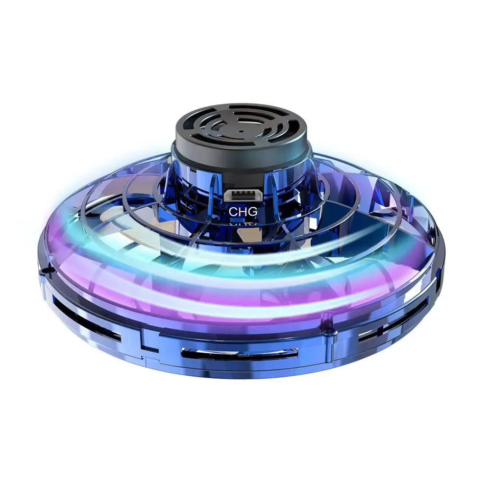 Flying Spinner Mini Hand Drone with 360-degree rotating and colorful lights4