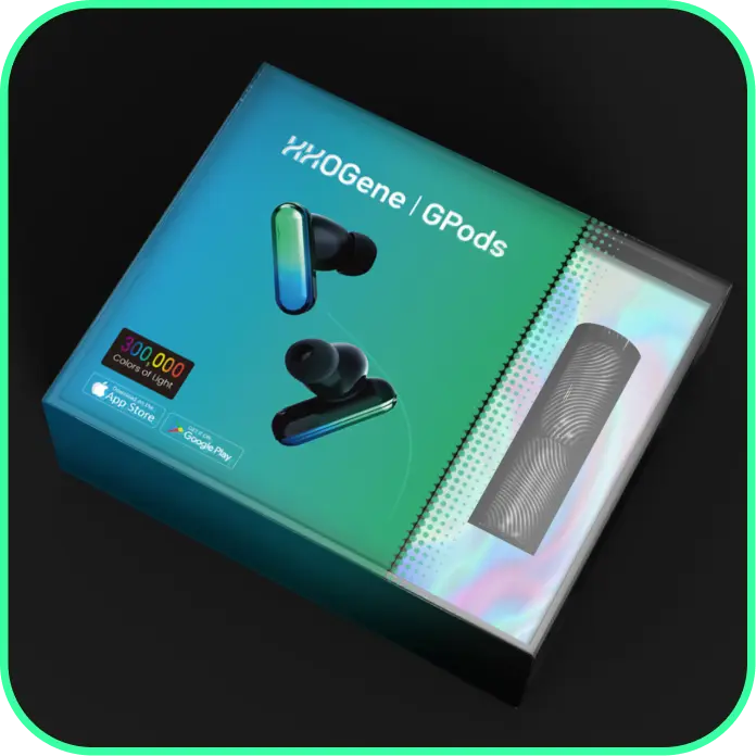 HHOGene GPods:The World's First Earbuds with Light Control