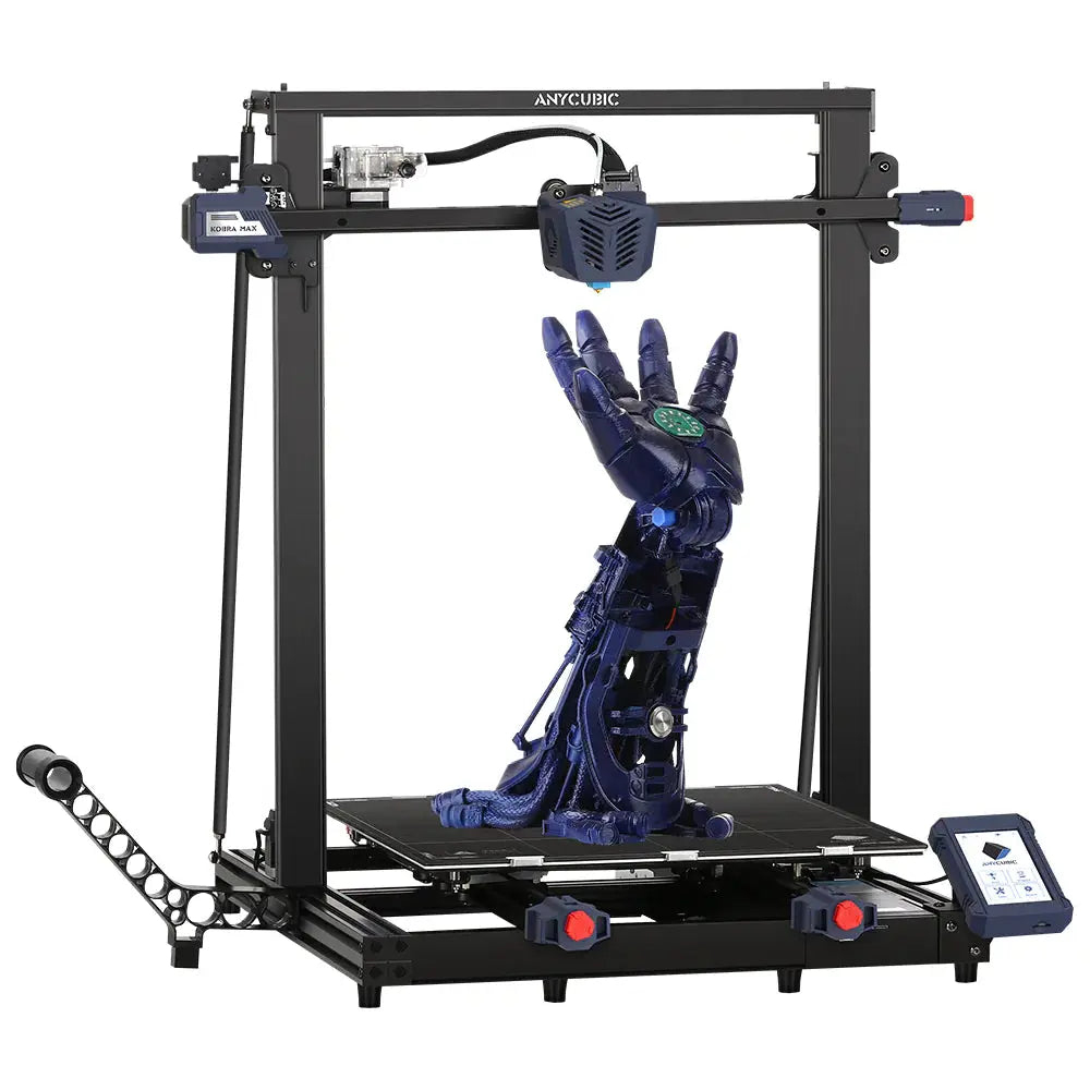 Anycubic Kobra Max 3D Printer: Experience precision and versatility with this state-of-the-art 3D printer. With its advanced features like huge printing size, fast printing speed, automatic bed leveling, and double thread Z-axis, this printer is perfect for bringing your artistic and engineering visions to life.