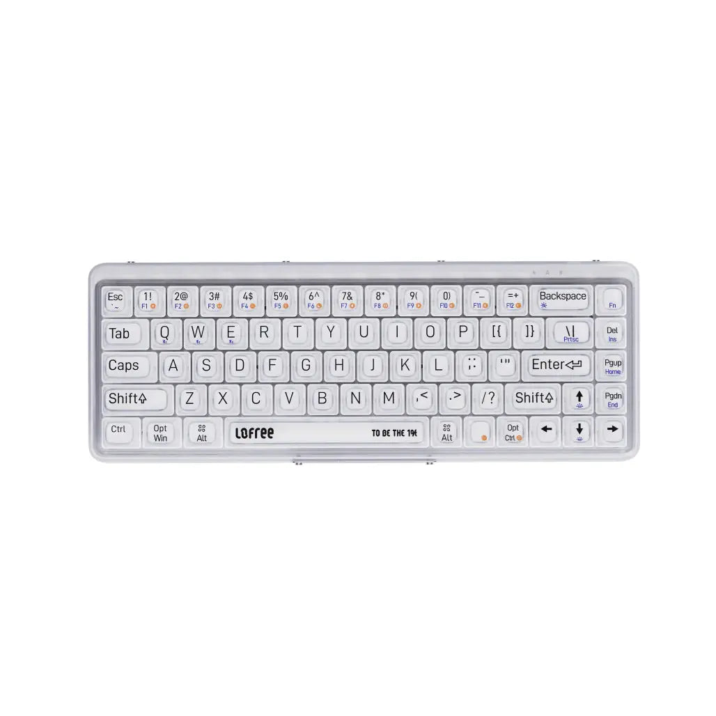 LOFREE 1% Transparent Mechanical Keyboard with Pre-lubricated Hot-swappable Switches and Poron Silencing Layer and 7 LED Effects for a More Efficient and Comfortable Typing Experience